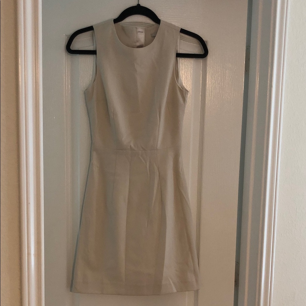 H&M Sleeveless Mini Dress in Light Cream
